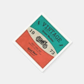 ヴィンテージオートバイペーパーナプキン スタンダードカクテルナプキン (角)