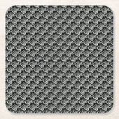 ヴィンテージオートバイライダーアンティークサイクル スクエアペーパーコースター (正面)