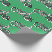 ヴィンテージオートバイライダーアンティークサイクル ラッピングペーパー (角)