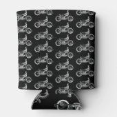 ヴィンテージオートバイライダーアンティークサイクル 缶クーラー (裏面)