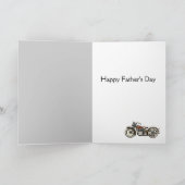 ヴィンテージオートバイ父の日 カード (内部)