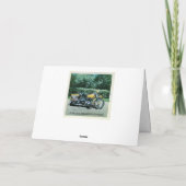 ヴィンテージオートバイ1969黄色W/バッグ カード (裏面)