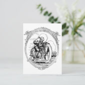 ヴィンテージオートバイ – ファーズデイ – 誕生日 ポストカード (スタンド正面)