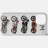 ヴィンテージオートバイ・モノグラム Case-Mate iPhoneケース (裏面 (横))