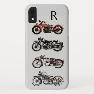 ヴィンテージオートバイ・モノグラム iPhone XRケース