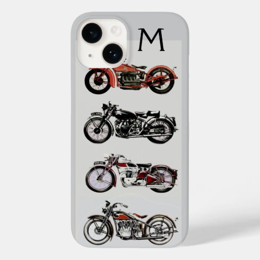 ヴィンテージオートバイ・モノグラム Case-Mate iPhoneケース (裏面)