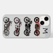 ヴィンテージオートバイ・モノグラム Case-Mate iPhoneケース (裏面 (横))
