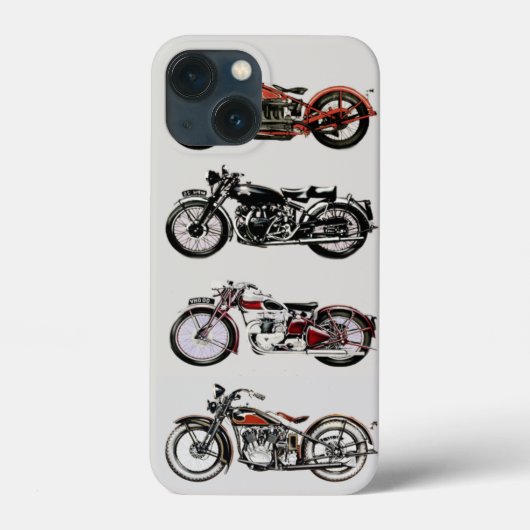 ヴィンテージオートバイ,赤 Case-Mate iPhoneケース (裏面)