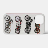 ヴィンテージオートバイ,赤 Case-Mate iPhoneケース (裏面 (横))
