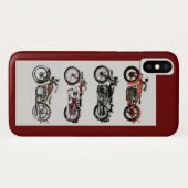 ヴィンテージオートバイ，赤 Case-Mate iPhoneケース (裏面(横))