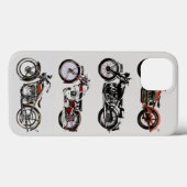 ヴィンテージオートバイ,赤 Case-Mate iPhoneケース (裏面 (横))