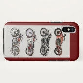 ヴィンテージオートバイ，赤 Case-Mate iPhoneケース (裏面(横))