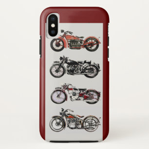 ヴィンテージオートバイ，赤 iPhone XSケース