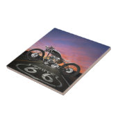 ヴィンテージオートバイ – 車 – ルート66 - SRF タイル (側面)