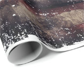 ヴィンテージオートバイUSAフラグレトロバイクもしくは自転車に乗る人アメリカ ラッピングペーパー (ロールコーナー)