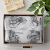 ヴィンテージオートホイール発明デカップコラージュ 薄葉紙 (ギフト)