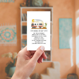 ヴィンテージオートマチック砂漠の赤ちゃんシャワー予約リクエスト エンクロージャーカード