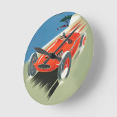 ヴィンテージオートレース ラウンド壁時計 (傾斜)