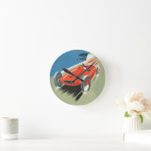 ヴィンテージオートレース ラウンド壁時計 (ホーム)
