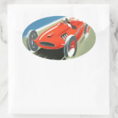 ヴィンテージオートレース 楕円形シール (バッグ)