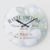 ヴィンテージオートーオートクチュールファッションデザイン ラージ壁時計 (正面)