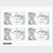 ヴィンテージオートーオートクチュールファッションデザイン 長方形シール (シート)