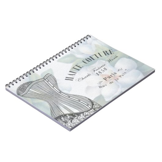 ヴィンテージオートーオートクチュールファッション ノートブック (左側)