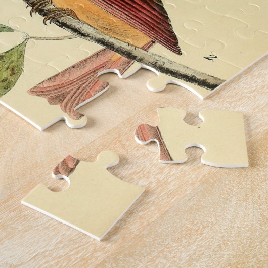 ヴィンテージオードボンノーザン（鳥）ショウジョウコウカンチョウ絵画ズギフト ジグソーパズル (側面)