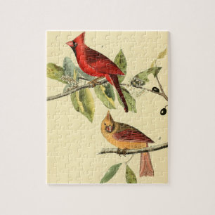 ヴィンテージオードボンノーザン（鳥）ショウジョウコウカンチョウ絵画ズギフト ジグソーパズル