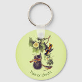 ヴィンテージオードボンバードトロピアルオリオールパーソナライズされた キーホルダー (裏面)