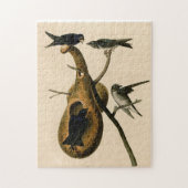 ヴィンテージオードボンパープルマーティンバードズ絵画ギフト ジグソーパズル (縦)