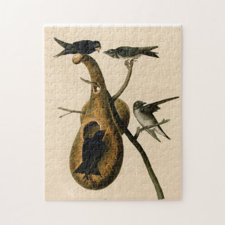 ヴィンテージオードボンパープルマーティンバードズ絵画ギフト ジグソーパズル
