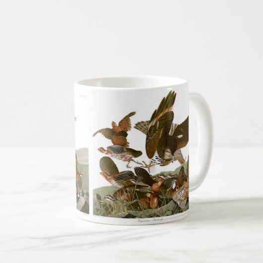 ヴィンテージオードボンボブホワイト絵画ウズギフト コーヒーマグカップ (正面右)