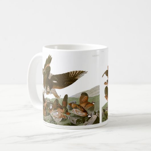 ヴィンテージオードボンボブホワイト絵画ウズギフト コーヒーマグカップ (正面左)