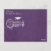 ヴィンテージオーナメントとチョークの卒業記念日の節約 ポストカード (裏面)