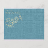 ヴィンテージオーナメントと麻のSave The Date 案内ポストカード (裏面)