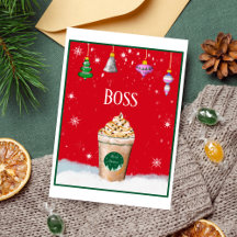 ヴィンテージオーナメントのクリスマスラテを上司へ