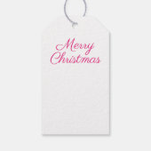 ヴィンテージオーナメントのピンククリスマスツリーギフトラベル ギフトタグ (裏面)