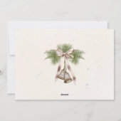 ヴィンテージオーナメントの写真オーバーレイ ホリデーカード (裏面)