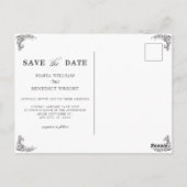 ヴィンテージオーナメントアー結婚ト ポストカード (裏面)
