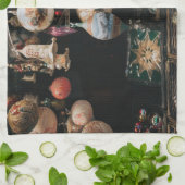 ヴィンテージオーナメントキッチン キッチンタオル (折り畳み)