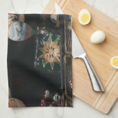 ヴィンテージオーナメントキッチン キッチンタオル (四つ折り)