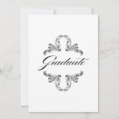 ヴィンテージオーナメントキャップ及び卒業証書 招待状 (裏面)