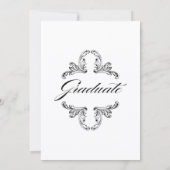 ヴィンテージオーナメントキャップ及び卒業証書 招待状 (裏面)