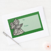 ヴィンテージオーナメントギフトラベル 長方形シール (封筒)