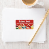 ヴィンテージオーナメントクリスマスカード住所 シール (インサイチュ)