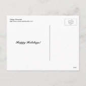 ヴィンテージオーナメントクリスマスフォトピンクシルバーブルー シーズンポストカード (裏面)