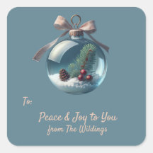 ヴィンテージオーナメントクリスマスプレゼントラベルラベルシール