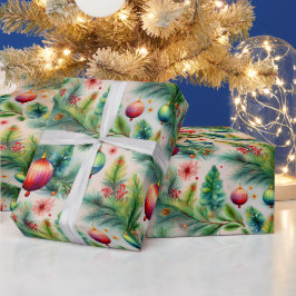 ヴィンテージオーナメントクリスマス包装紙 ラッピングペーパー