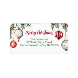 ヴィンテージオーナメントクリスマス差出人住所ラベル ラベル